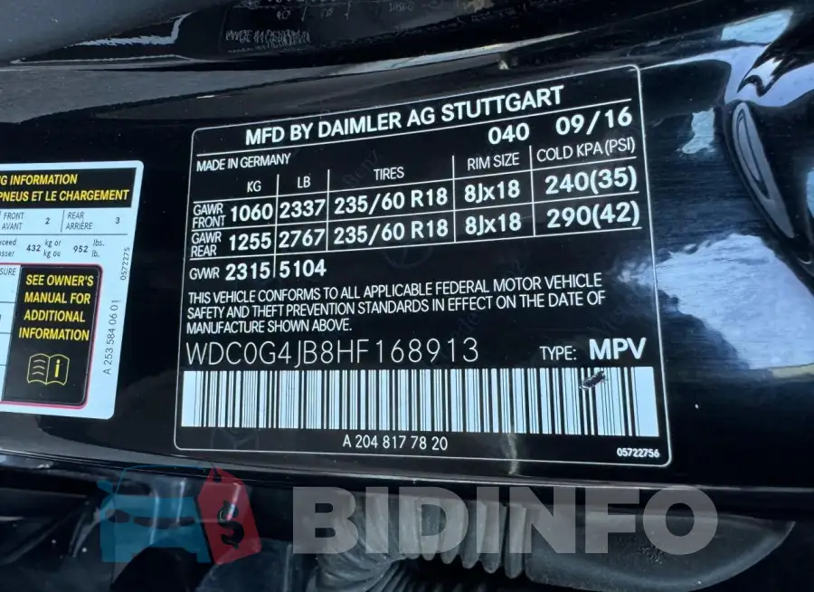 WDC0G4JB8HF168913 Photo# 10