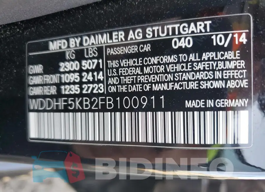 WDDHF5KB2FB100911 Photo# 12