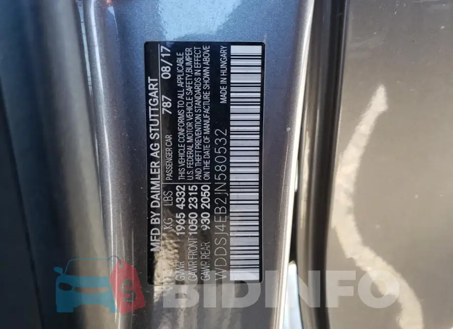 WDDSJ4EB2JN580532 Photo# 12