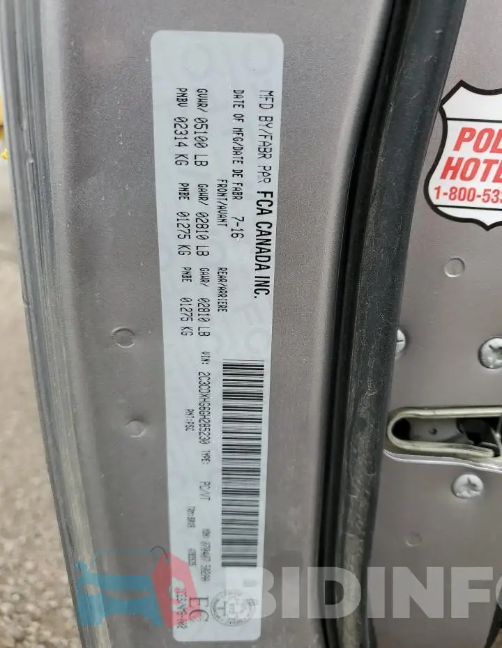 2C3CDXHG6GH285230 Photo# 12