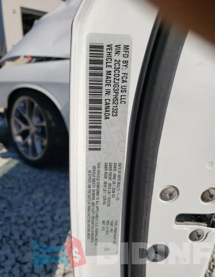 2C3CDZJG3PH521323 Photo# 12