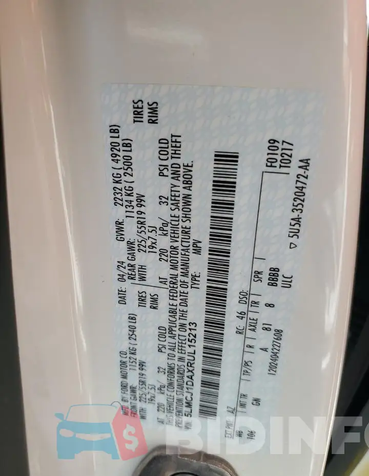 5LMCJ1DAXRUL15213 Photo# 14