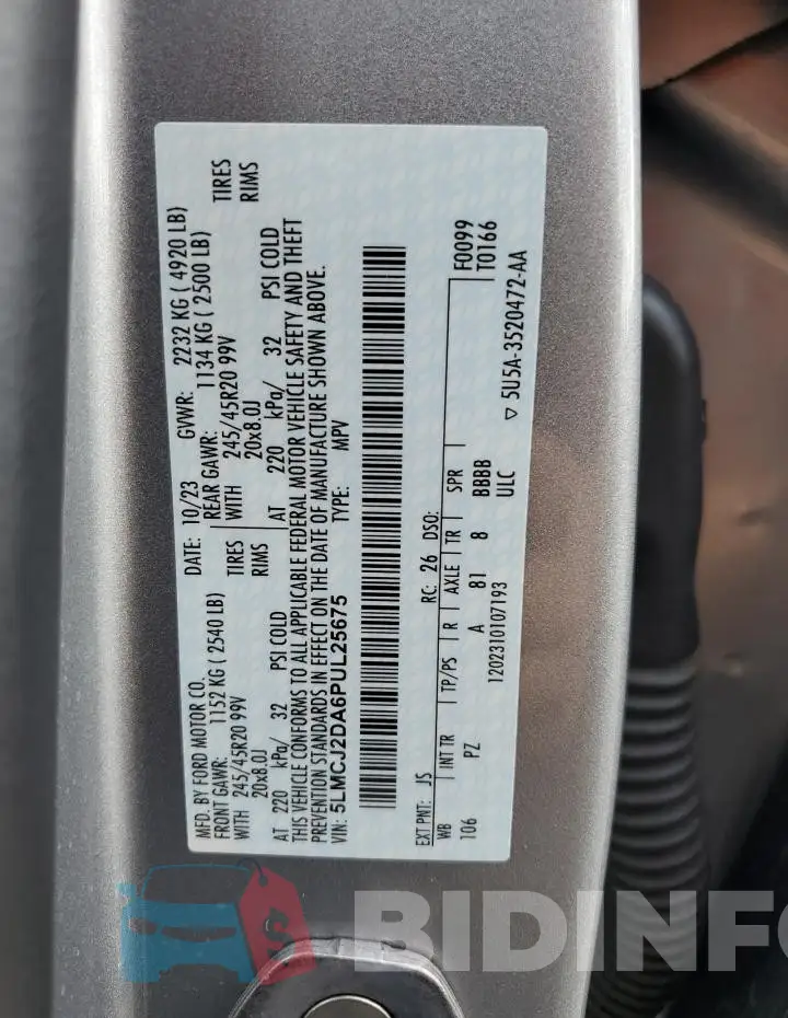 5LMCJ2DA6PUL25675 Photo# 13
