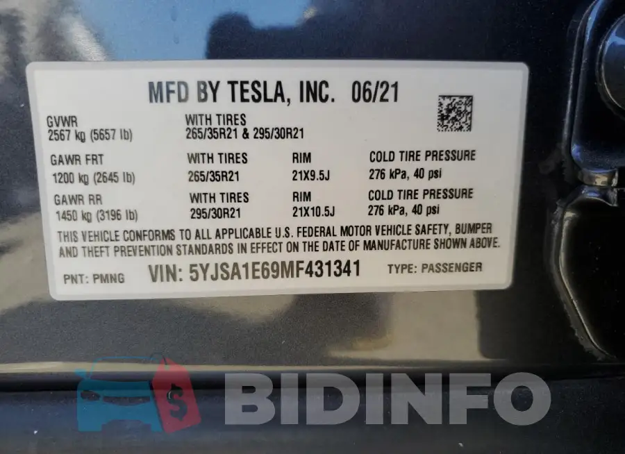 5YJSA1E69MF431341 Photo# 13