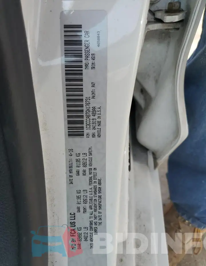 1C3CCCAB7GN176731 Photo# 12