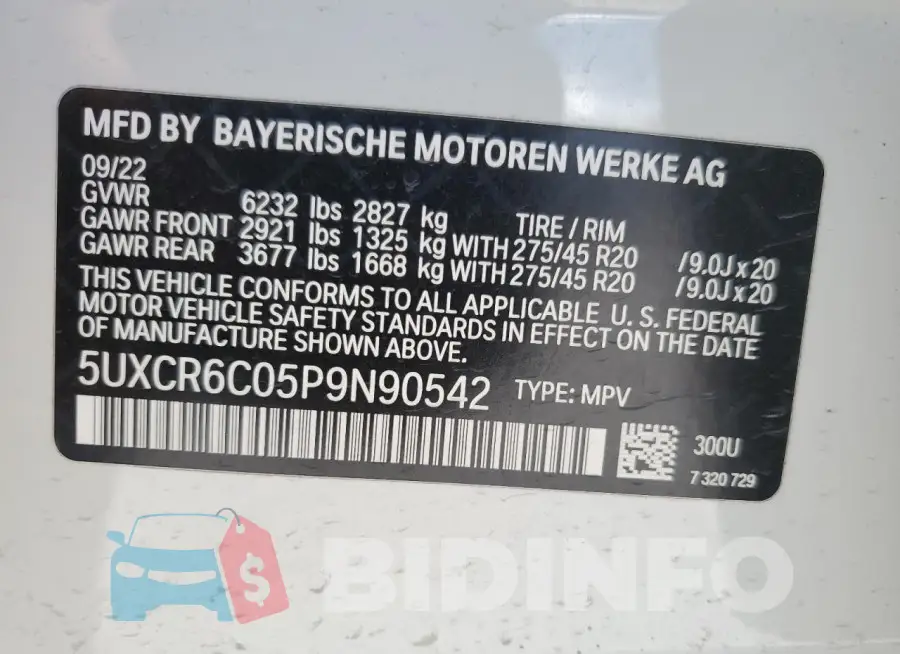 5UXCR6C05P9N90542 Photo# 12