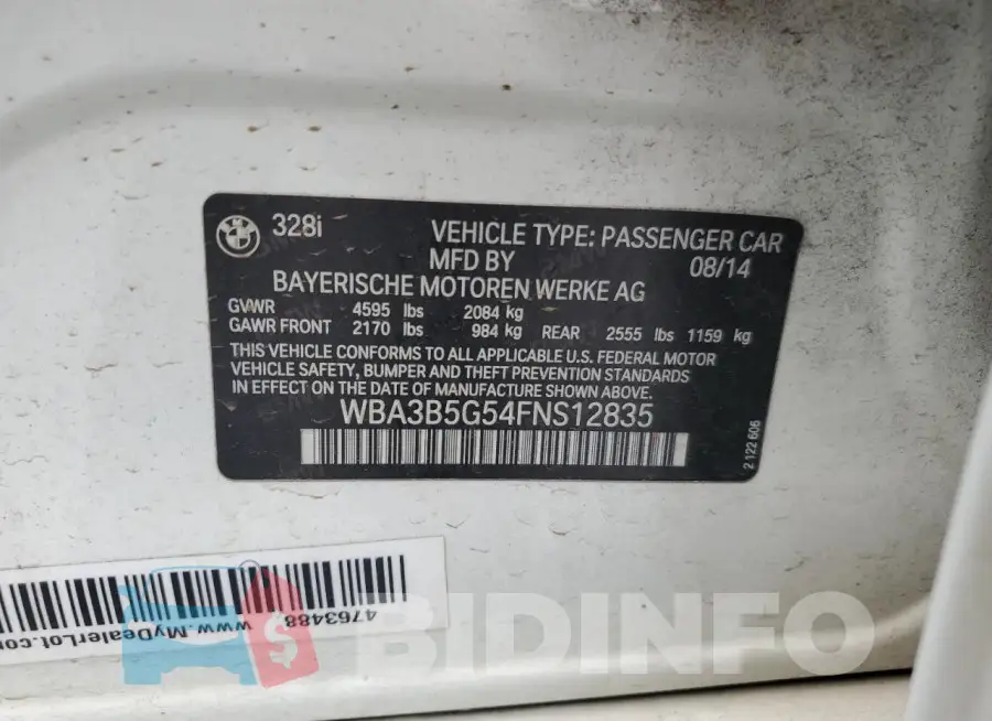 WBA3B5G54FNS12835 Photo# 12