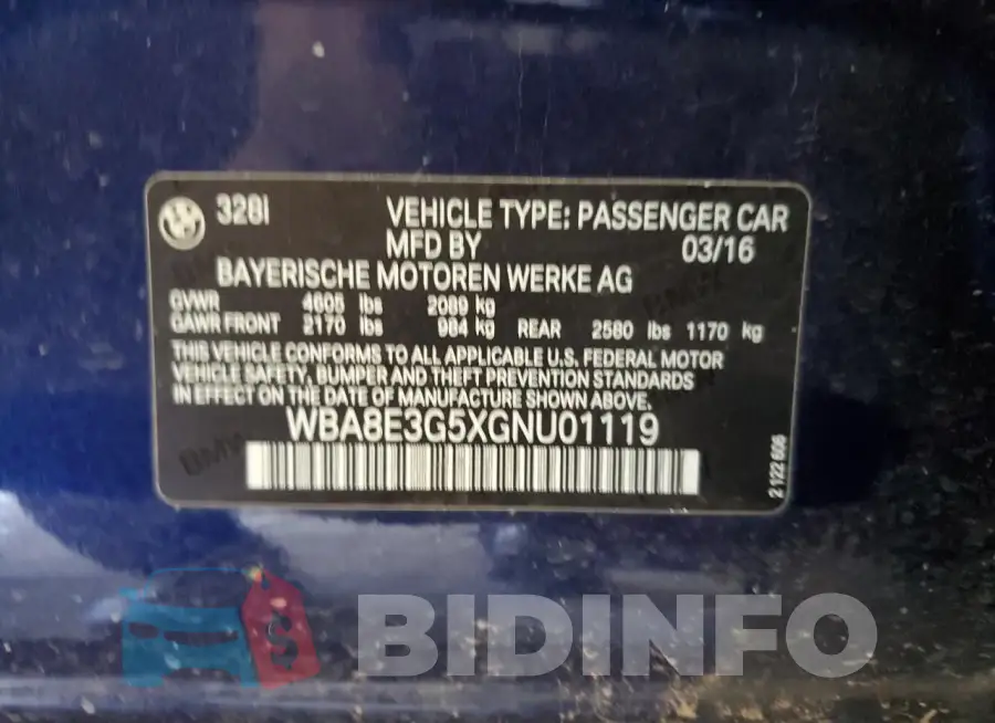 WBA8E3G5XGNU01119 Photo# 12