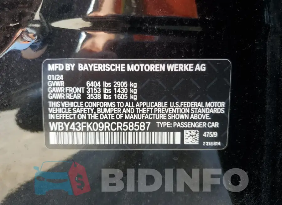 WBY43FK09RCR58587 Photo# 13
