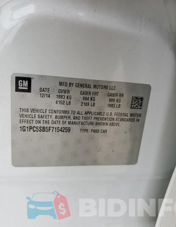 1G1PC5SB5F7154259 Photo# 12