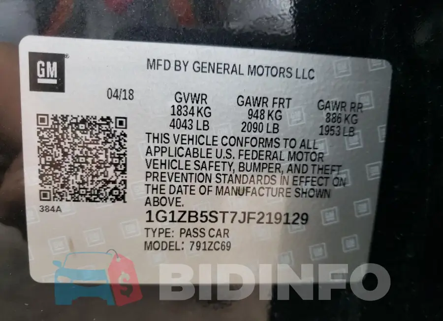 1G1ZB5ST7JF219129 Photo# 12