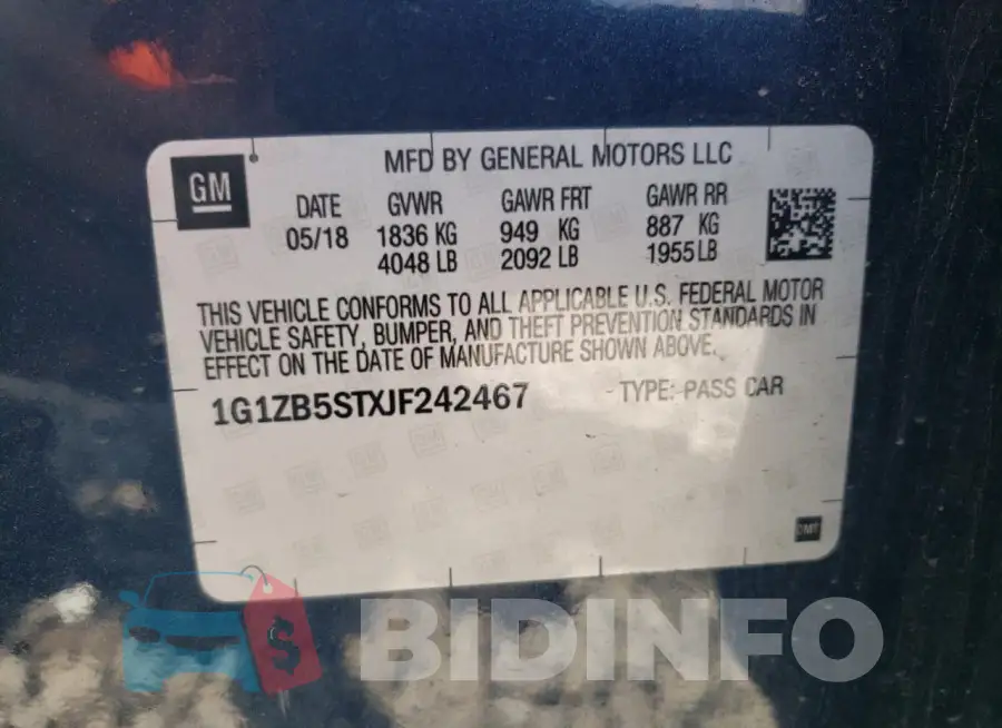 1G1ZB5STXJF242467 Photo# 12
