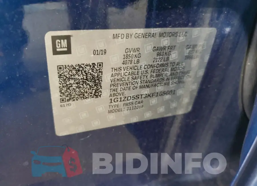 1G1ZD5ST3KF165601 Photo# 12