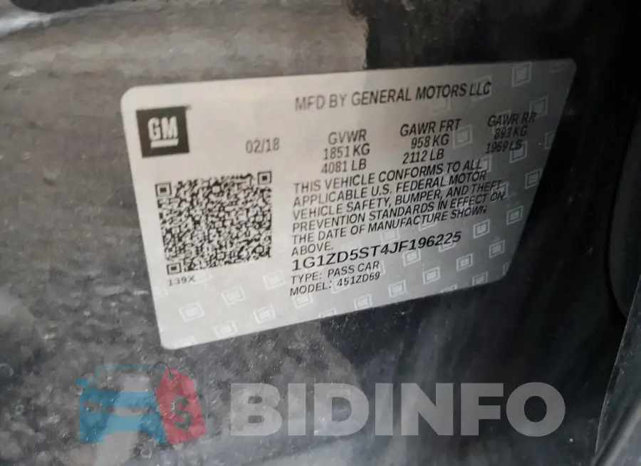 1G1ZD5ST4JF196225 Photo# 12
