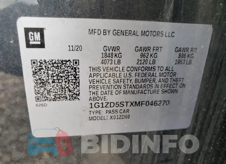 1G1ZD5STXMF046270 Photo# 12