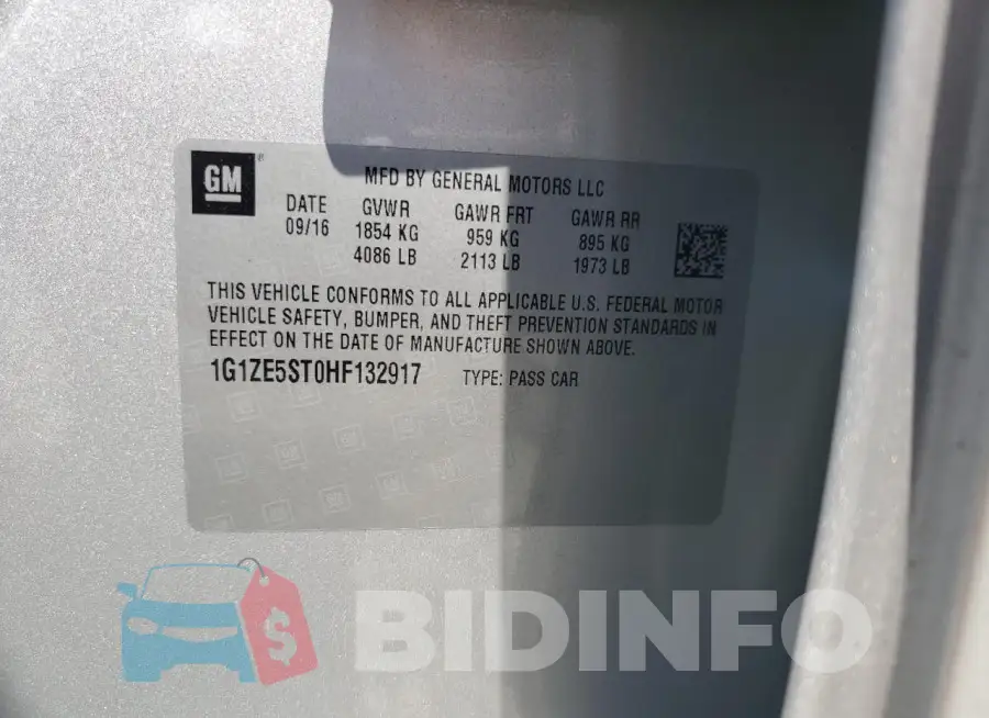 1G1ZE5ST0HF132917 Photo# 13