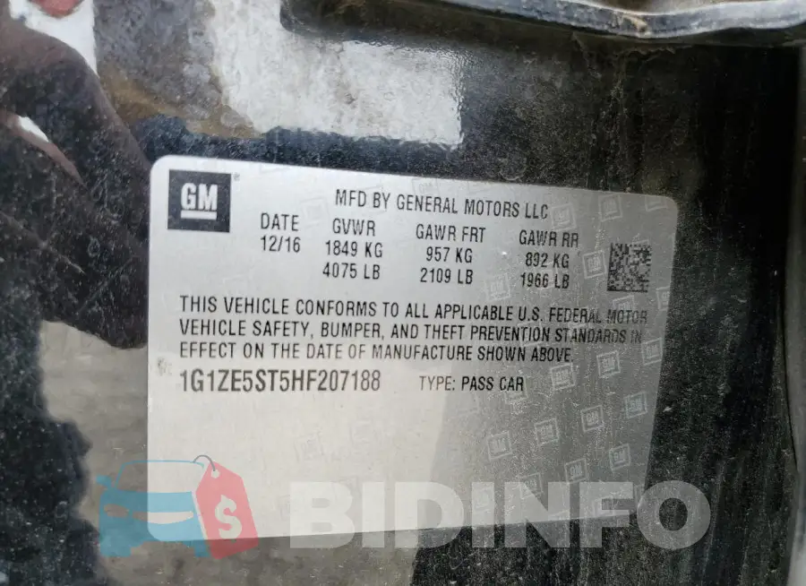 1G1ZE5ST5HF207188 Photo# 12