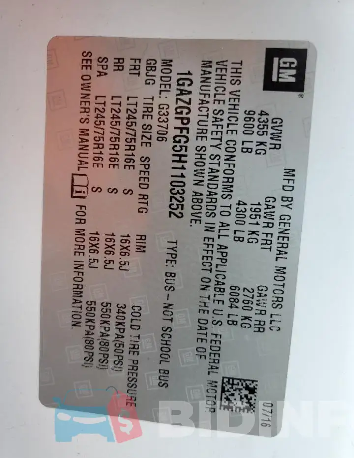 1GAZGPFG5H1103252 Photo# 12