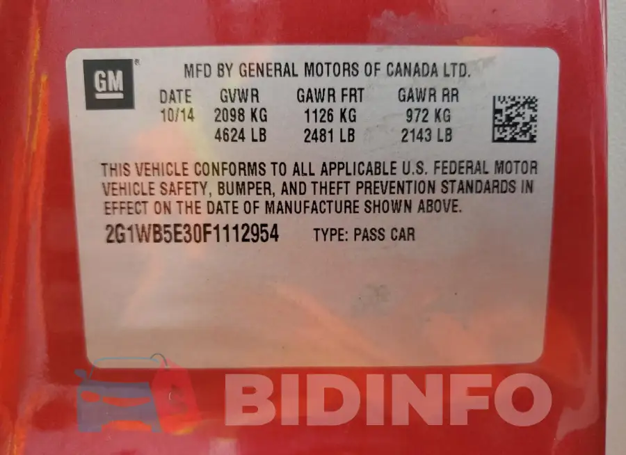 2G1WB5E30F1112954 Photo# 12