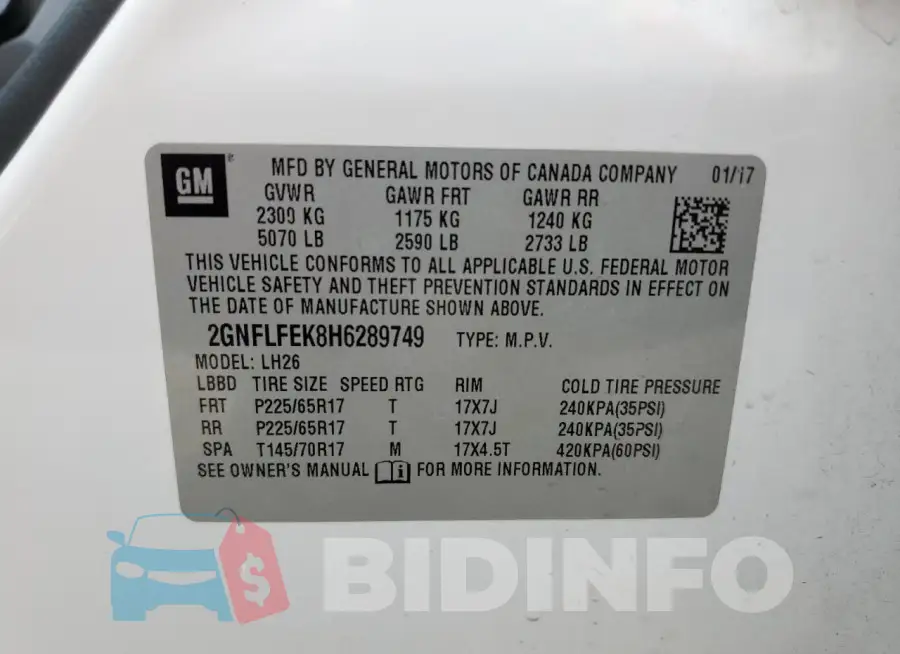 2GNFLFEK8H6289749 Photo# 12