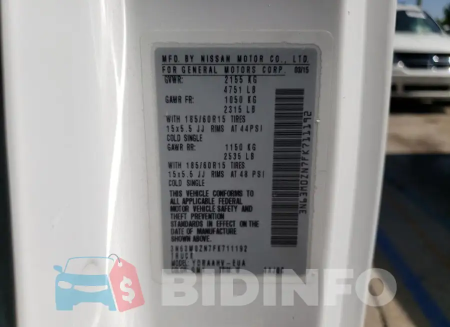 3N63M0ZN7FK711192 Photo# 13
