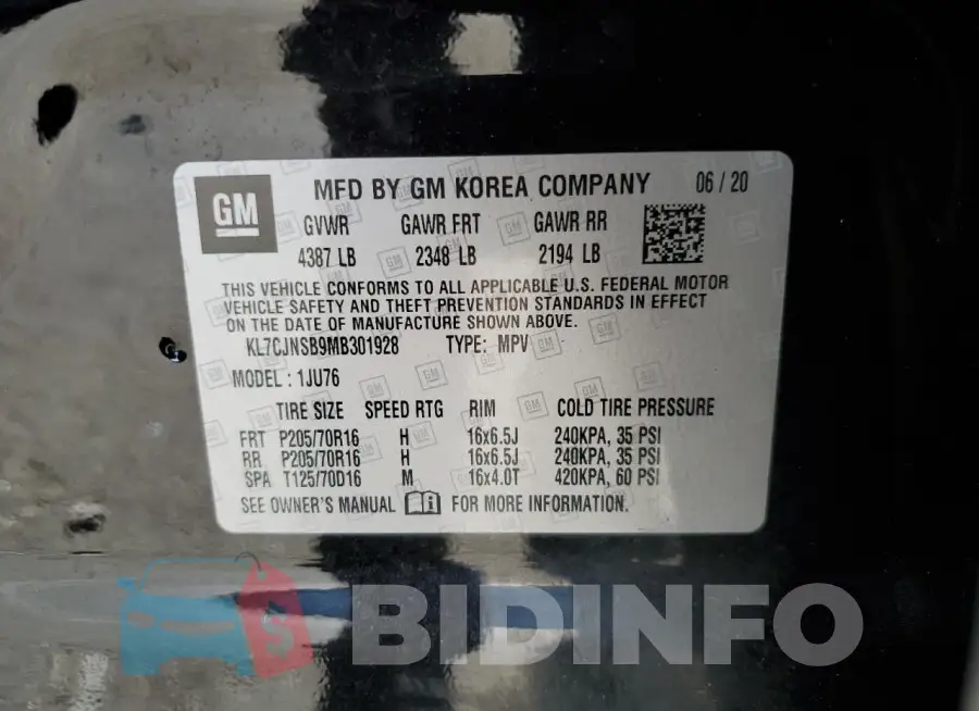 KL7CJNSB9MB301928 Photo# 13