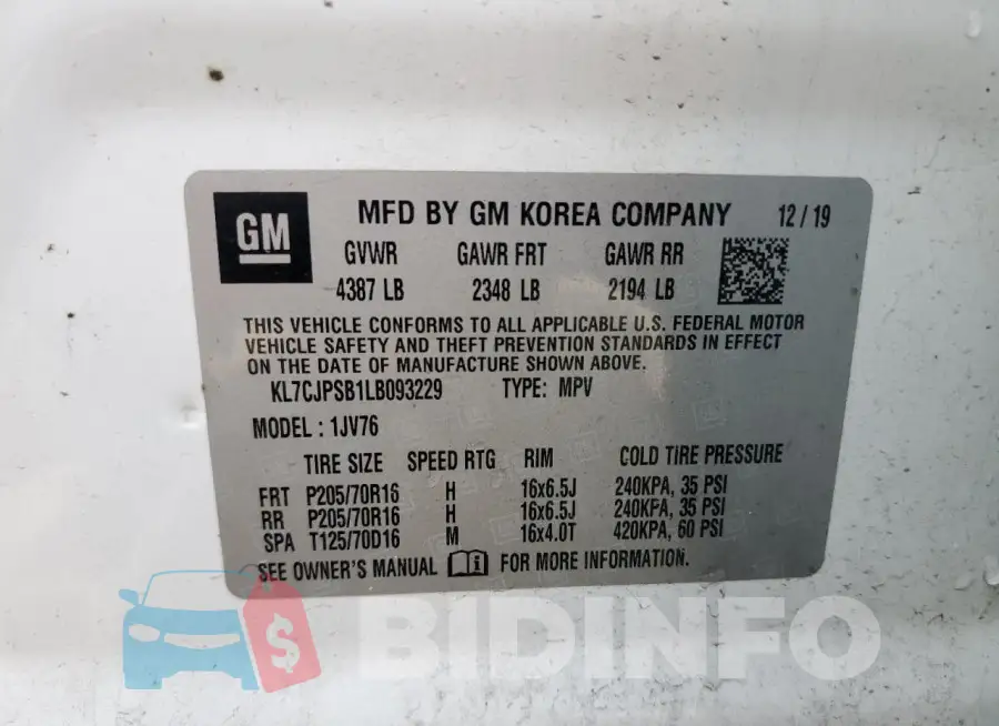 KL7CJPSB1LB093229 Photo# 12