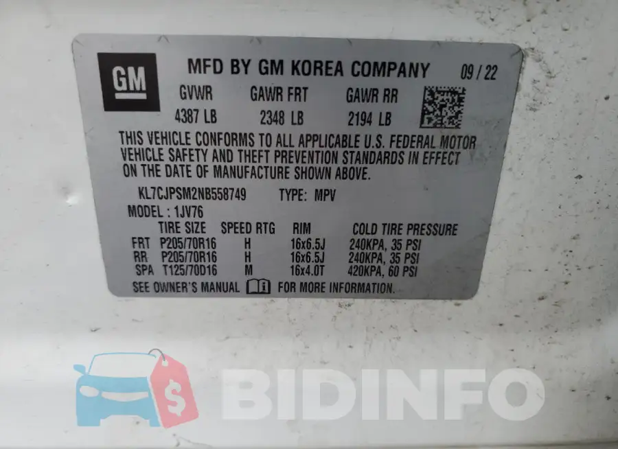 KL7CJPSM2NB558749 Photo# 13