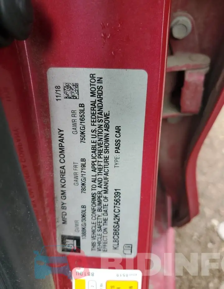KL8CB6SA2KC756391 Photo# 12