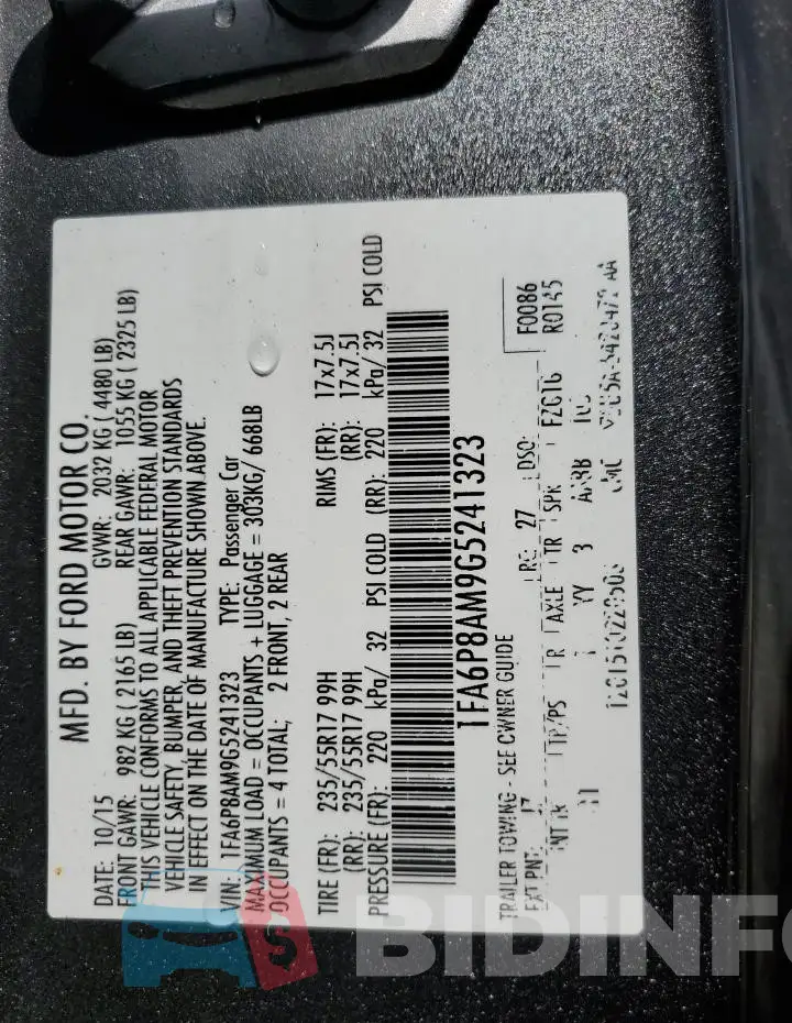 1FA6P8AM9G5241323 Photo# 13