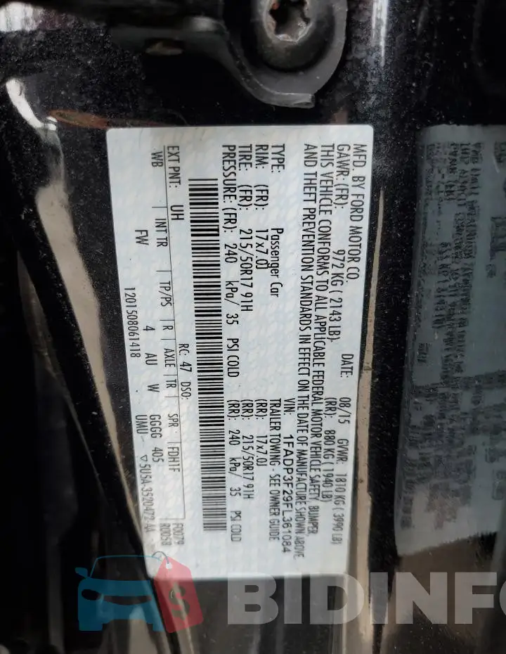1FADP3F29FL361084 Photo# 12