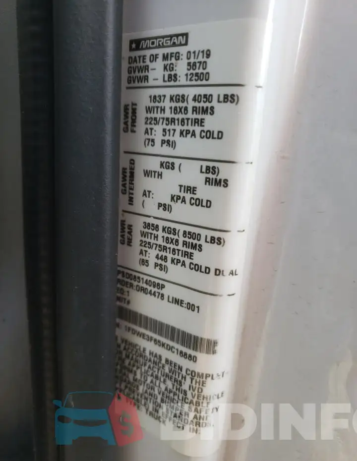 1FDWE3F65KDC16880 Photo# 13
