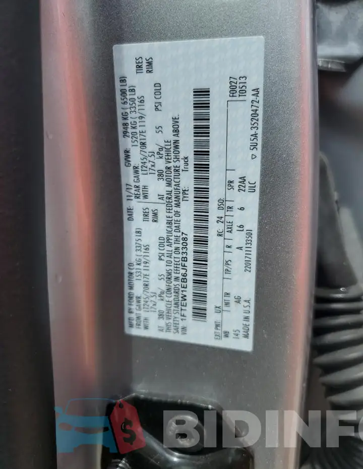 1FTEW1EB6JFB33087 Photo# 12