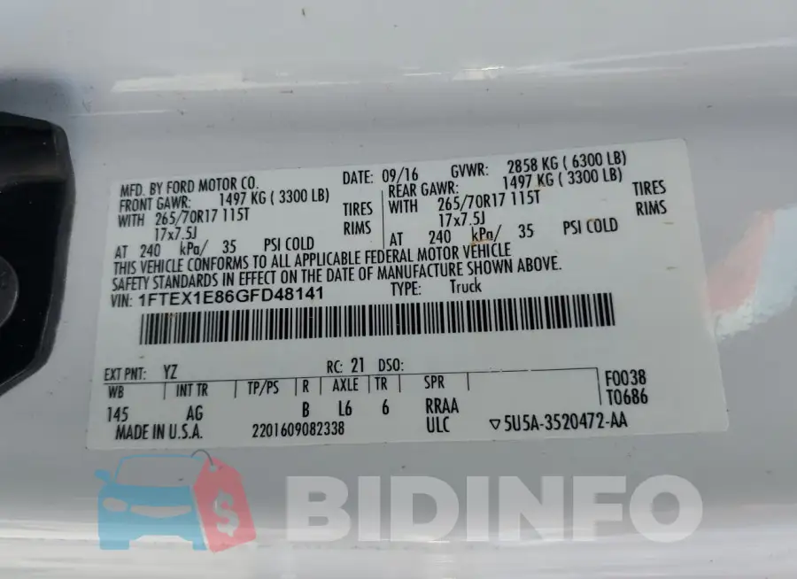 1FTEX1E86GFD48141 Photo# 12
