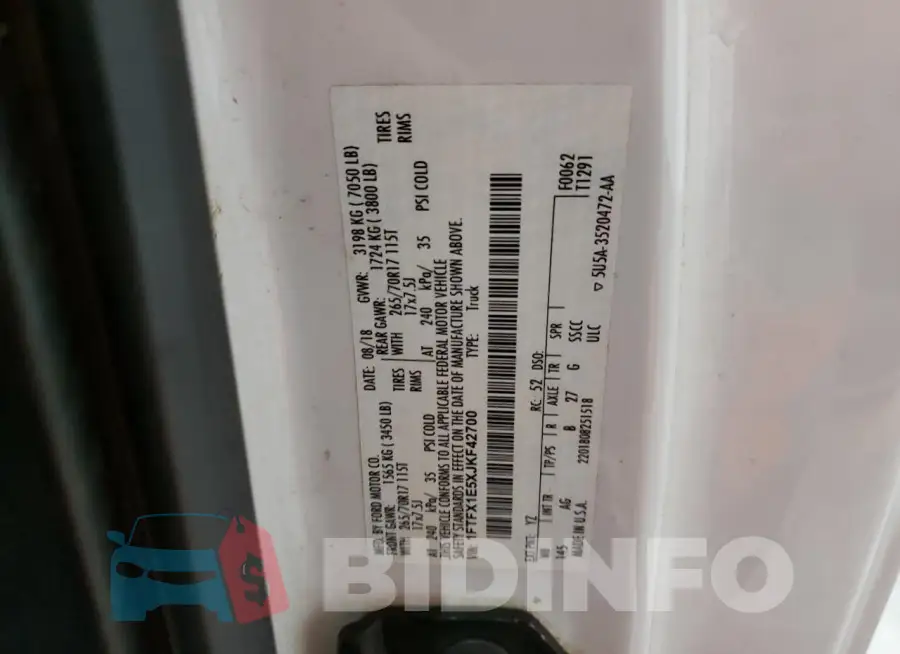 1FTFX1E5XJKF42700 Photo# 12
