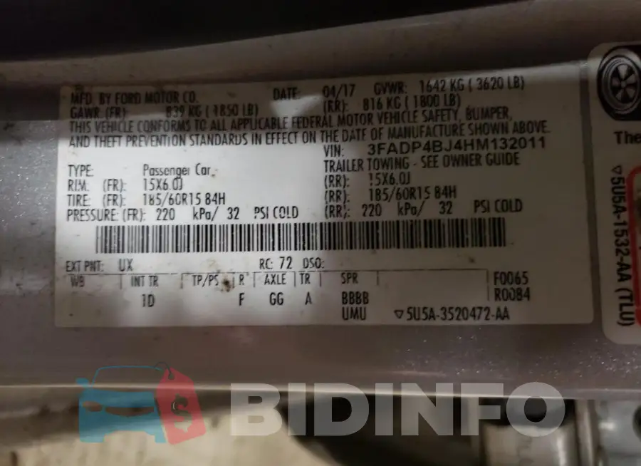 3FADP4BJ4HM132011 Photo# 12