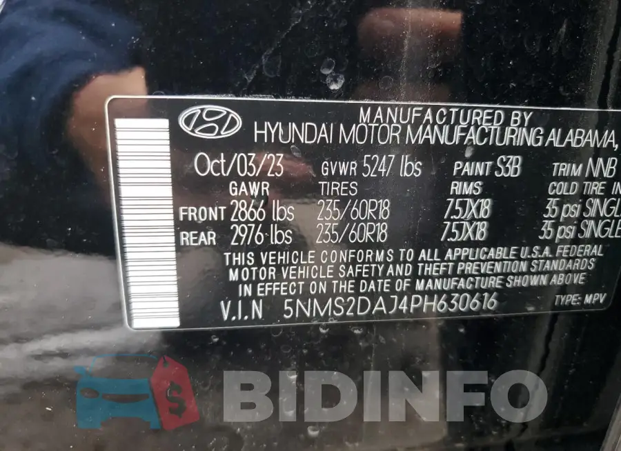 5NMS2DAJ4PH630616 Photo# 13