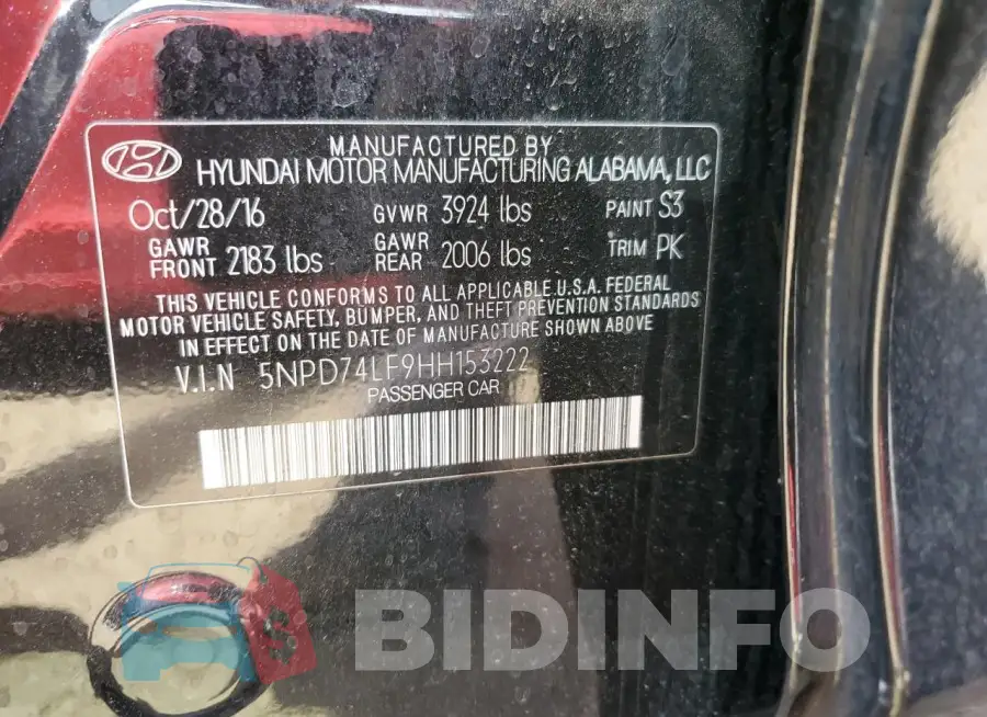 5NPD74LF9HH153222 Photo# 12