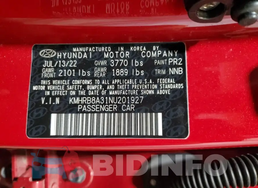 KMHRB8A31NU201927 Photo# 13