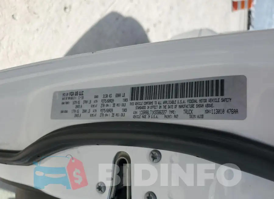 1C6RR6LT1KS586227 Photo# 12