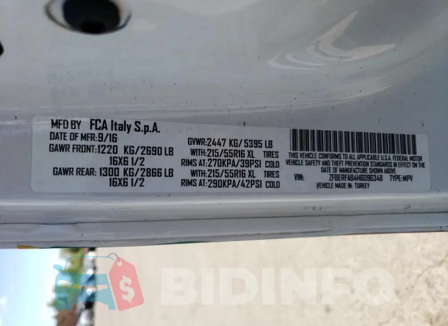 ZFBERFAB4H6D96348 Photo# 13