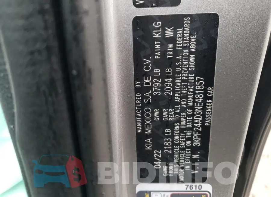 3KPF24AD3NE481857 Photo# 13
