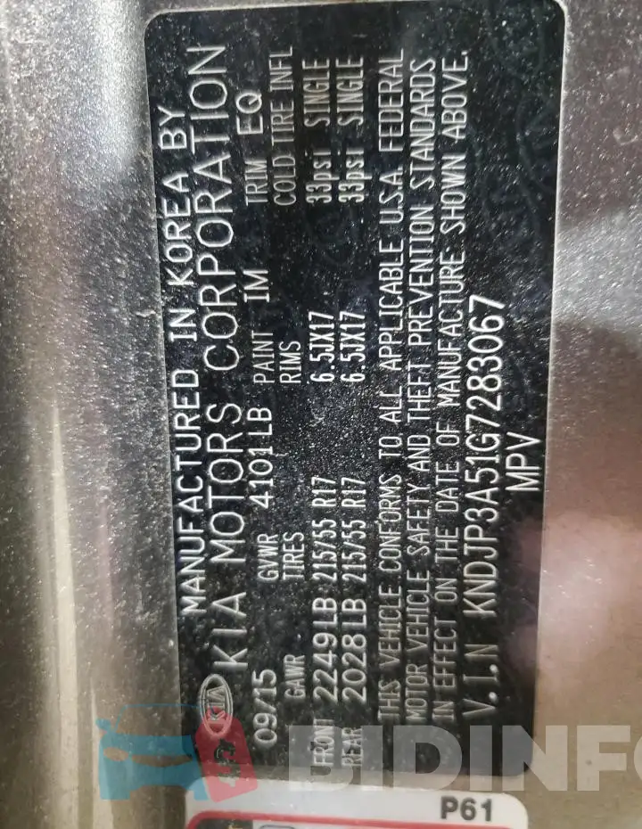 KNDJP3A51G7283067 Photo# 12