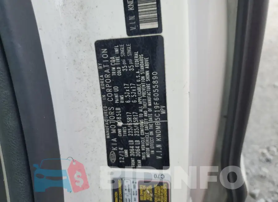 KNDMB5C19F6055890 Photo# 13