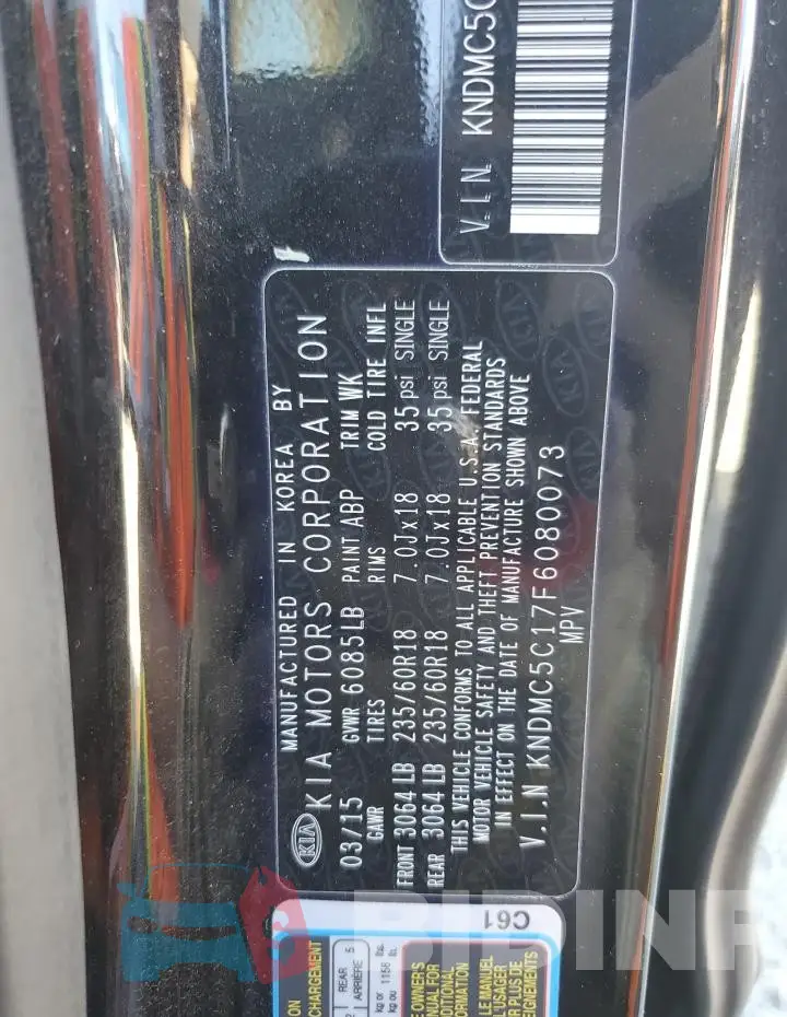 KNDMC5C17F6080073 Photo# 13