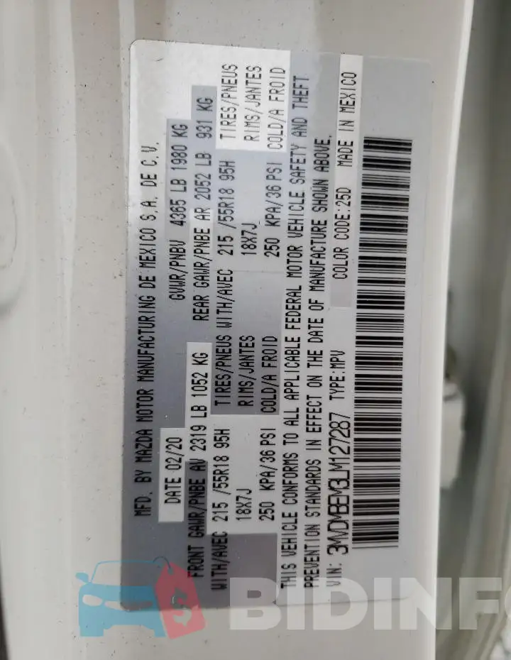 3MVDMBEM3LM127287 Photo# 13