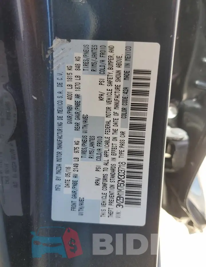 3MZBM1M76GM303718 Photo# 12