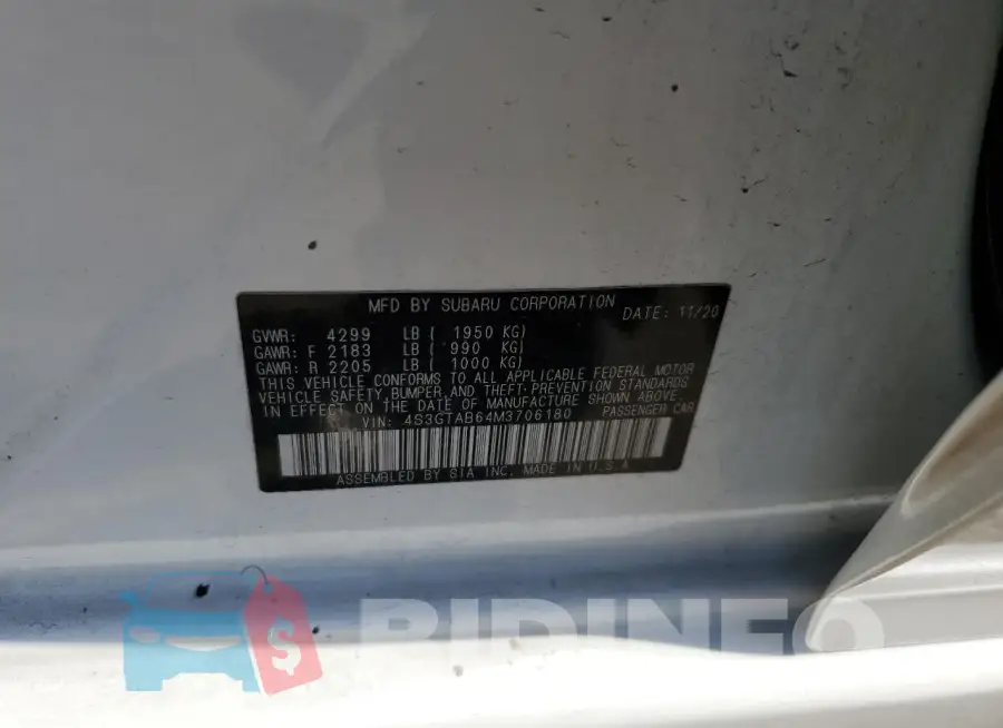 4S3GTAB64M3706180 Photo# 12