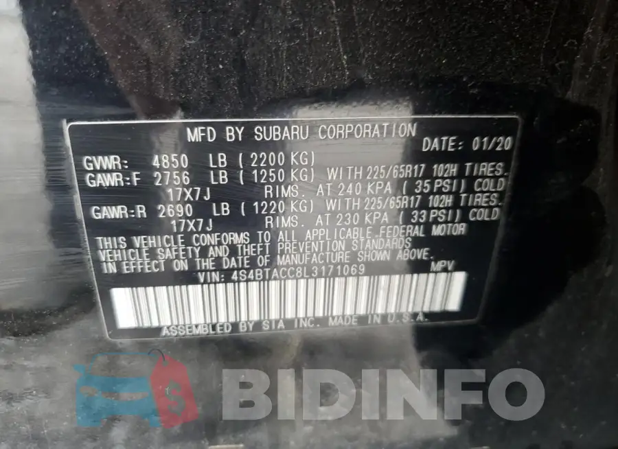 4S4BTACC8L3171069 Photo# 12