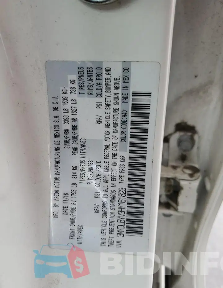 3MYDLBYV3HY161823 Photo# 12